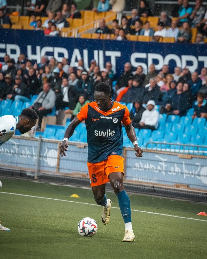 Akor Adams playing for Montpellier 